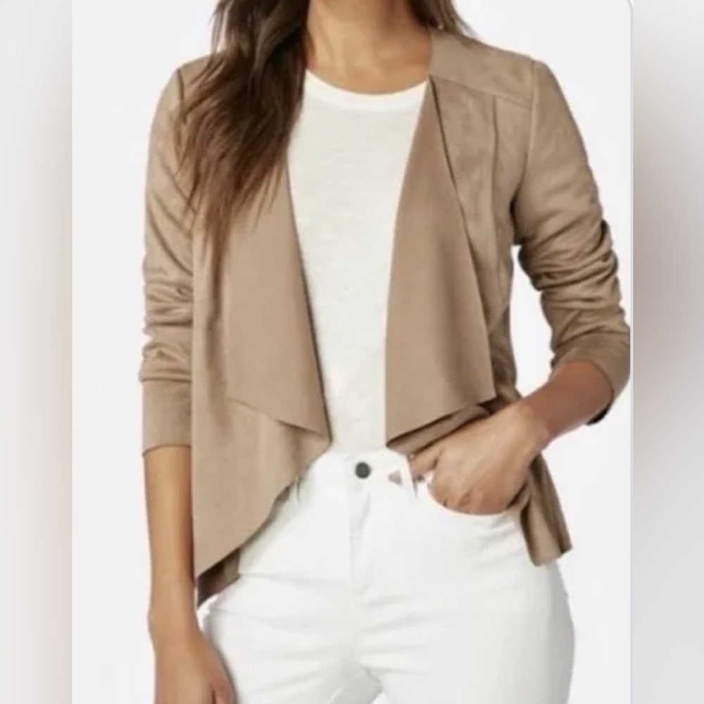 ZARA BASIC Vegan Suede Shawl Collar Jacket, Size M - Picture 8 of 8